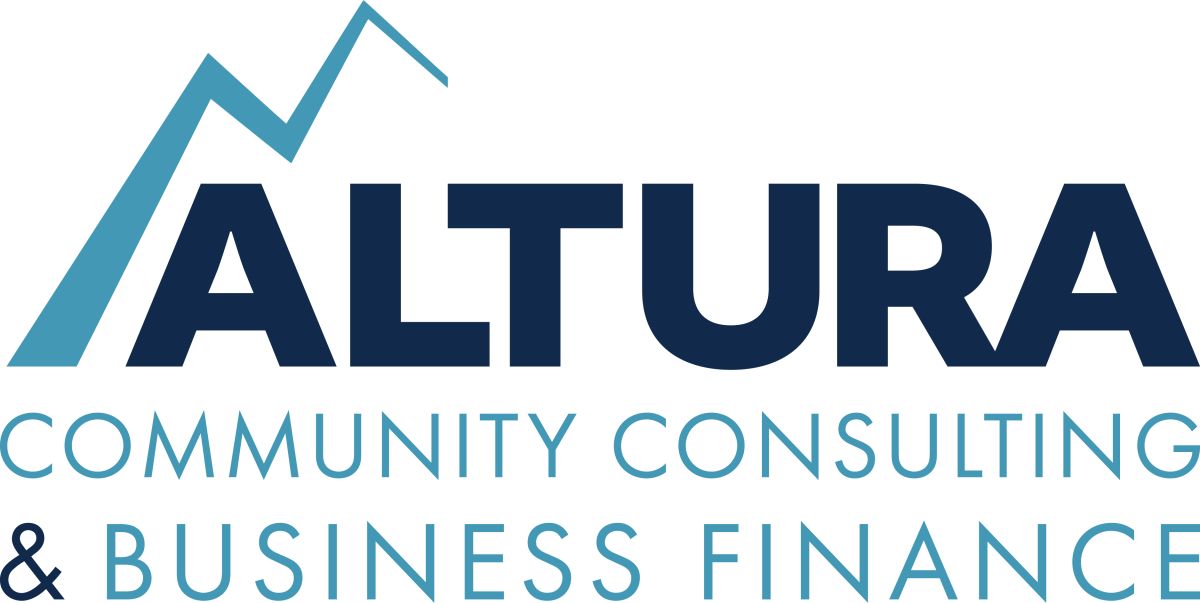 Altura Community Development Logo blue & green letters